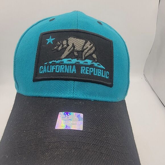 California Cap, Adjustable, Brand New, Green And Black Hat Mens Or Womens - Picture 2 of 7